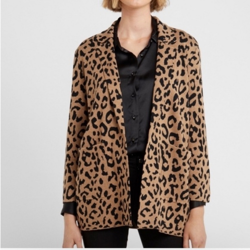 J.Crew leopard sweater blazer